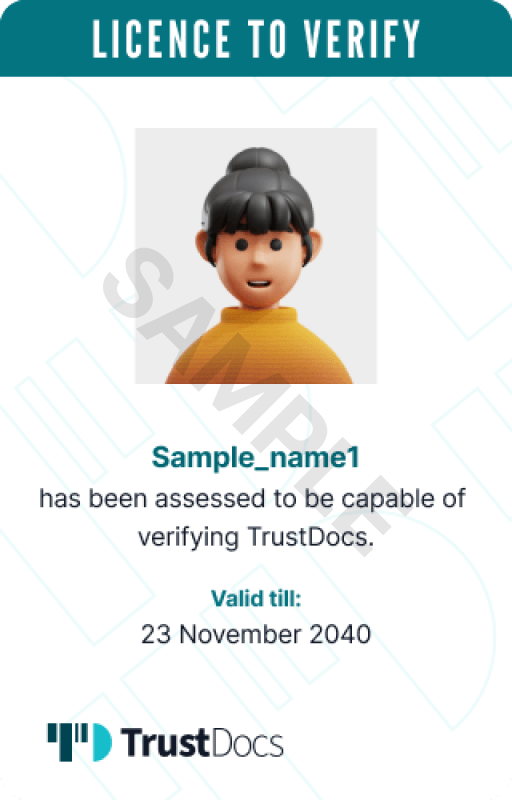 Verified TrustDocs sample